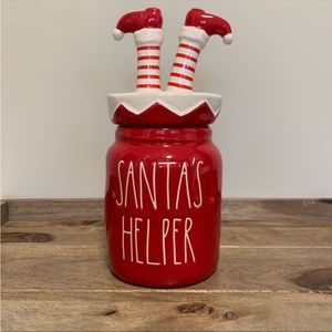 Rae Dunn | Santa’s Helper Canister with Elf Feet Lid